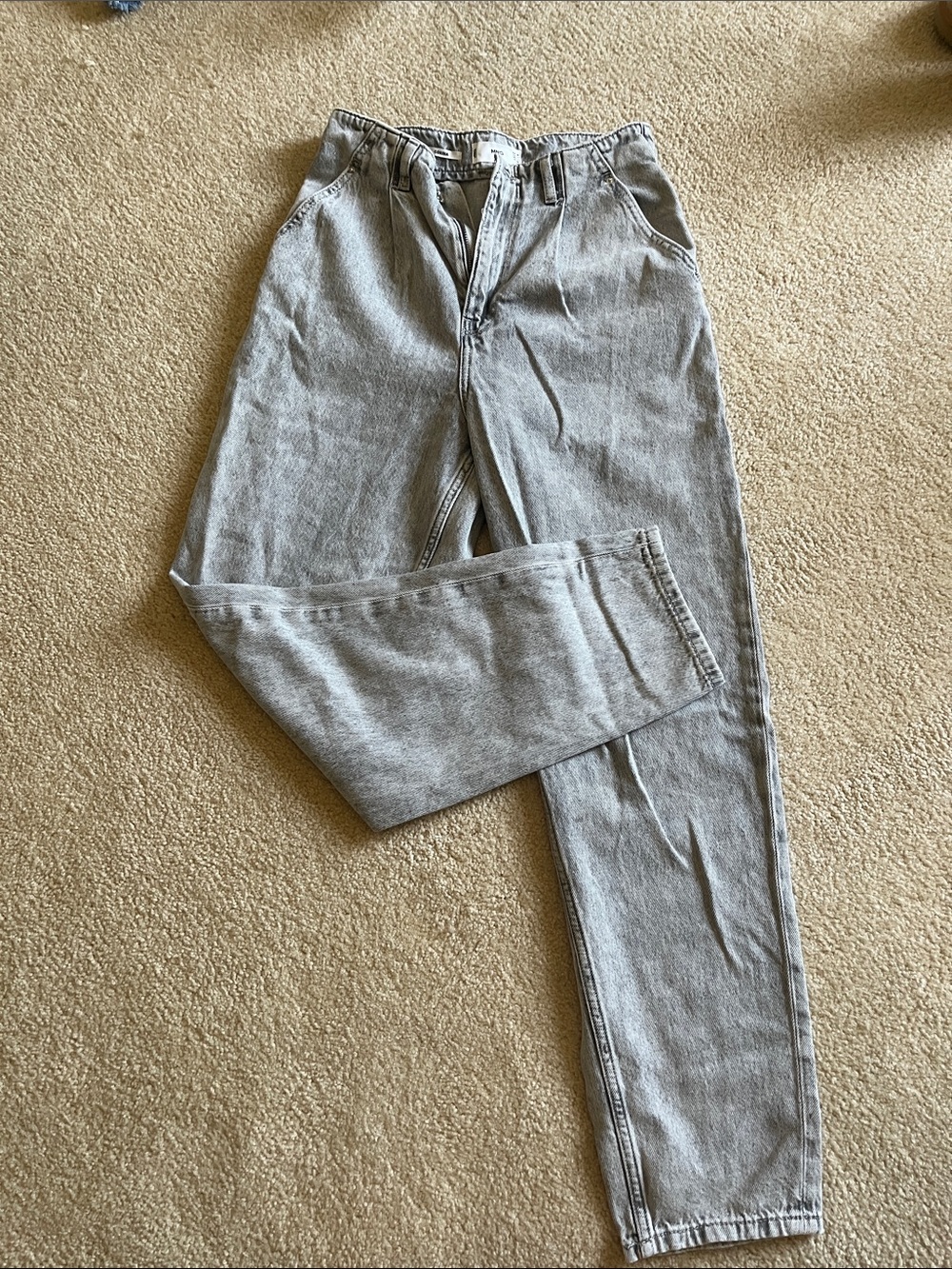 Ina Light Gray Straight Leg Jeans
